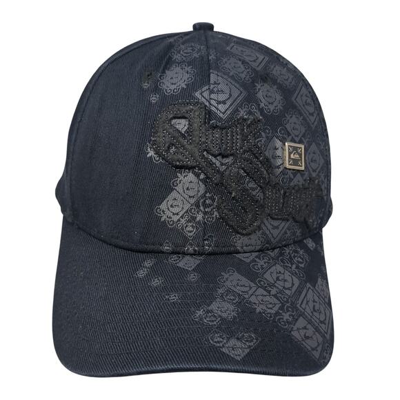 Quiksilver Fitted Hat Blue One Size Embroidered Stretch Vent Holes - Picture 1 of 8